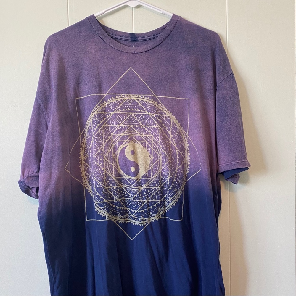 Purple ombré short sleeve shirt